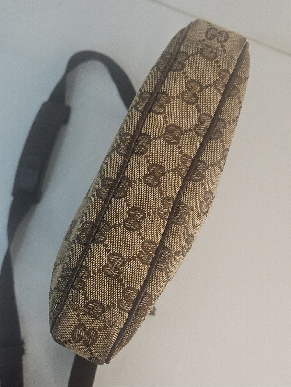 Authentic Gucci GG Supreme Canvas Messenger Crossbody Bag Beige Brown - Picture 9 of 14